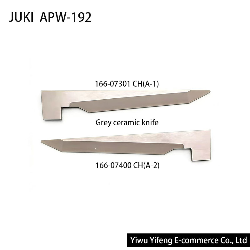 Industrial Textile Sewing Machine - 166-07301 166-07400 グレーセラミックナイフ JUKI APW-192 APW-195