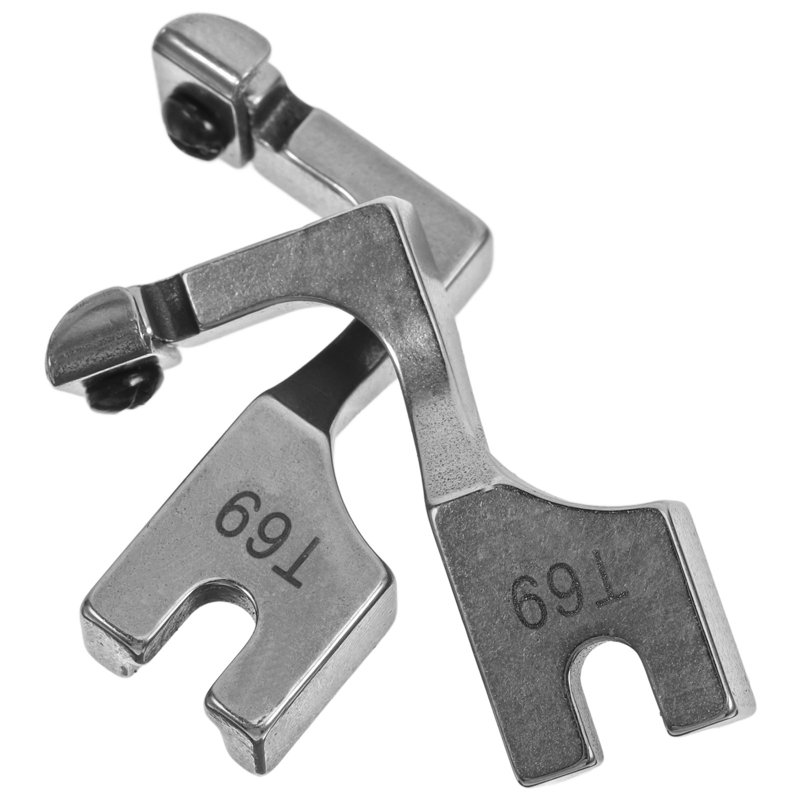 Zipper Foot Presser - 2個入り スチール製 調整可能 ジッパー押さえ金具 ミシン用 片面溝付きデザイン