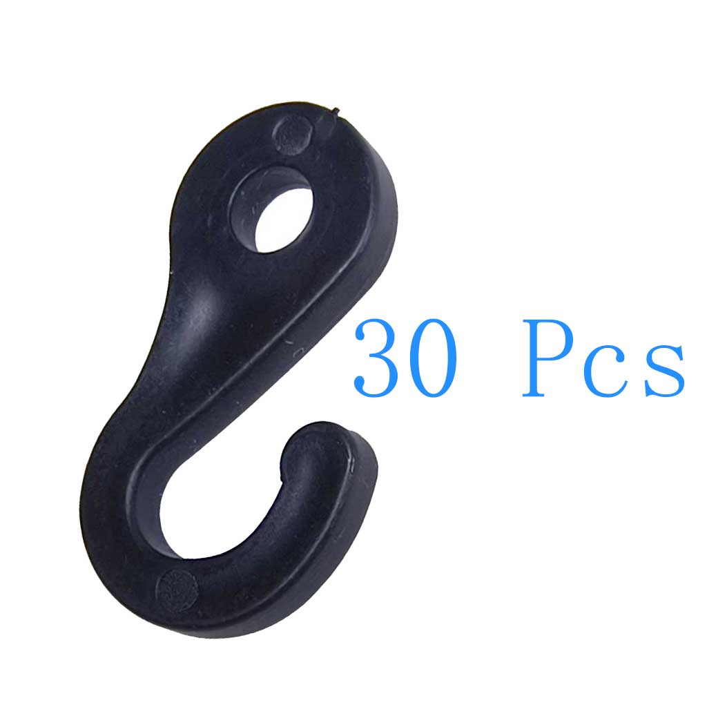 Hook Eye Fastener - 30/50/100 個のプラスチックアイスナップフッククリップ屋外キャンプテントカバーオーニングテントロッドファスナー用