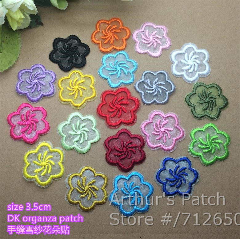 Sewing Id - 新着 10 個花刺繍オーガンザパッチモチーフ帽子バッグ衣服靴アップリケ装飾アクセサリー縫い付ける
