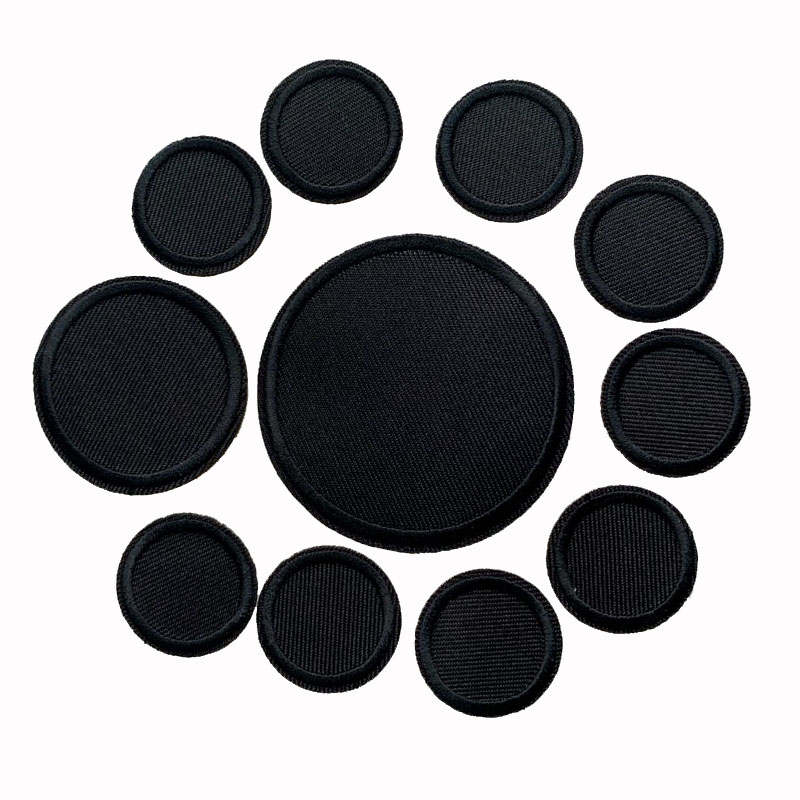 Velcro Sew On - 5 個黒ラウンドパッチ衣料用アイアンでパッチ刺繍アップリケステッカー DIY バッジ装飾 2.5 センチメートル