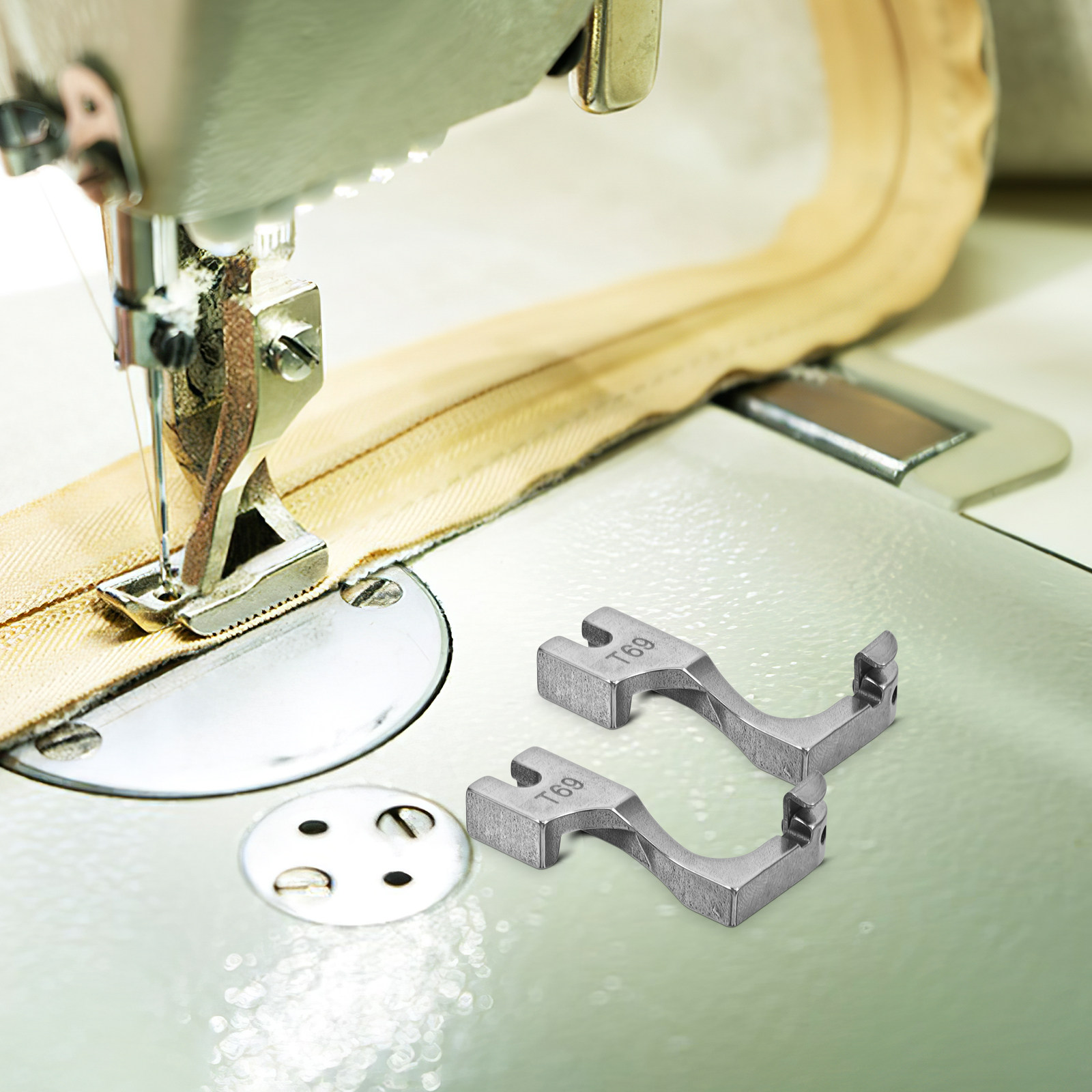 Zipper Foot Presser - 2個入り調整可能な見えないジッパー押さえ金具、金属製ミシンアタッチメント、工業用ミシンブラザー対応