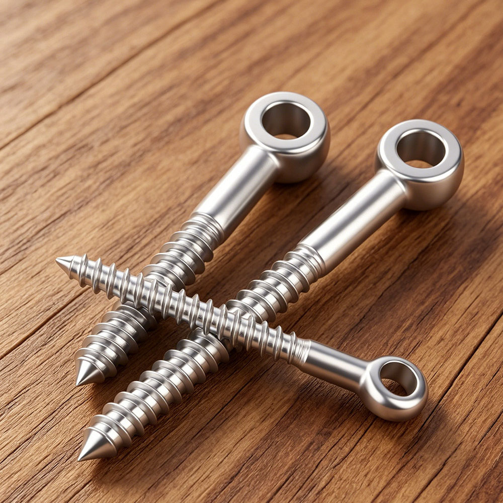Hook Eye Fastener - M4 M5〜M10 316ステンレス鋼アイ型ネジ 木製端末リングアイレットフック セルフタッピング マリンウッドフェンスDIYファスナー用