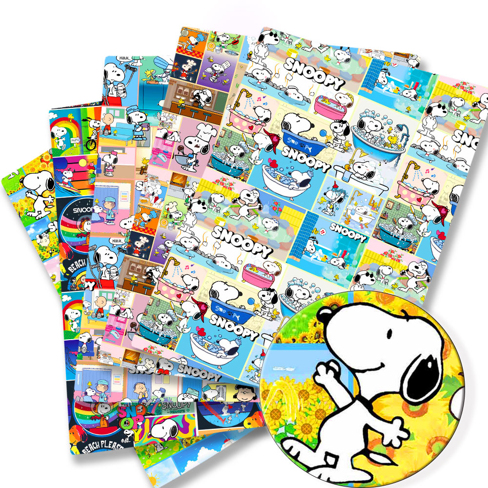 Sewing And Textile - タカラトミースヌーピー生地 140 × 50 センチメートル漫画プリント生地パッチワークティッシュ子供ホームテキスタイル縫製人形ドレスカーテン