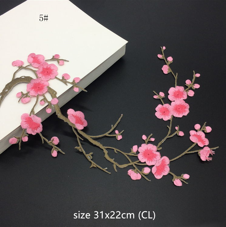 Sewing Id - 27 色 10 個ビッグフラワー刺繍パッチアイロン接着ジーンズコート Tシャツバッグ帽子装飾修理モチーフアクセサリー DIY
