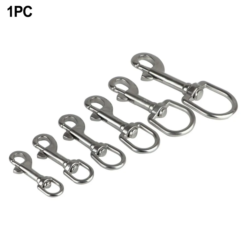 Hook Eye Fastener - 1PCフック 316ステンレス鋼 スイベルアイボルト スプリングスナップフック 65/72/82/91/100/126mm マリンダイビング