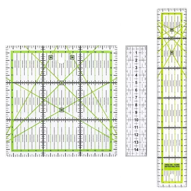 Quilting Ruler Square - 1/2 個 15 センチメートルキルティングパッチワーク定規生地布切断定規アクリル縫製定規 DIY ニット工芸品テーラー縫製ツール
