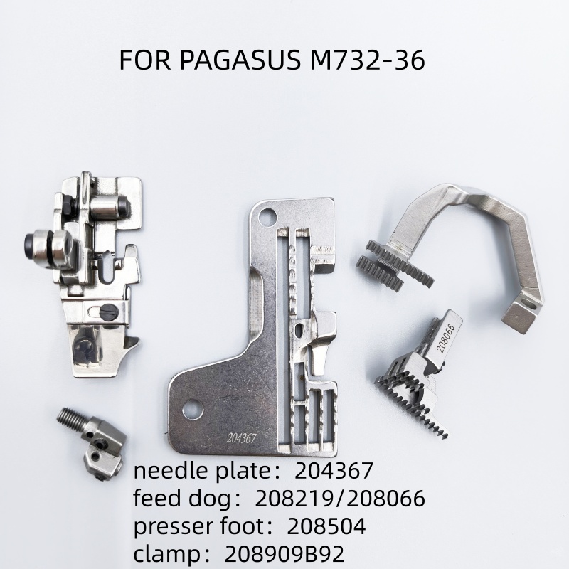 Industrial Textile Sewing Machine - QXYUN工業用ミシン部品 - ペガサスM700オーバーロックミシン、五本糸ゲージセット、3針5本糸、204367