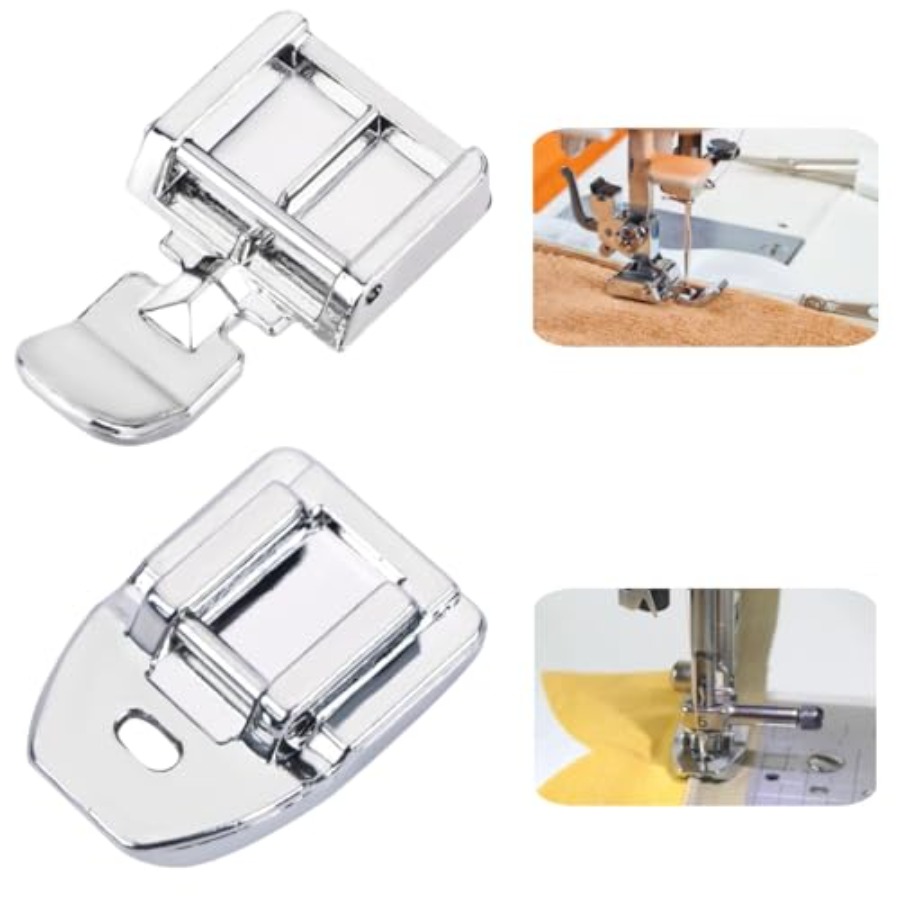 Zipper Foot Presser - ジッパーフットキットには、目に見えないジッパーフットと幅広ジッパープレスフットが含まれており、すべての低シャンクスナップオンシンガー、ブラザー、ベビーロックに適しています。