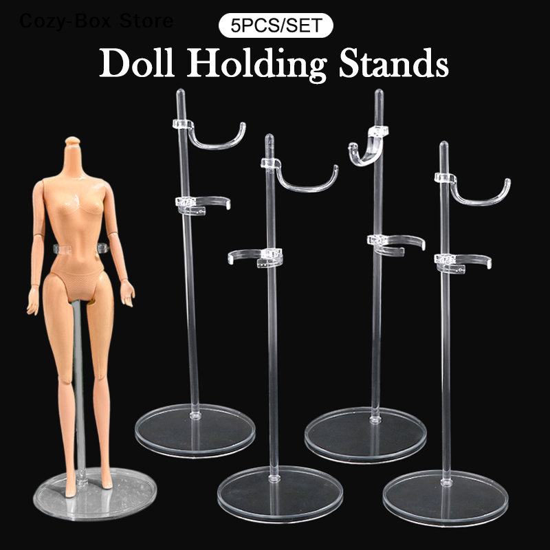 Dress Form Mannequin - [ZY] 5 個調整可能なユニバーサル透明人形保持スタンド人形ディスプレイラックマネキンモデルスタンド人形ドレスサポート[ZY]