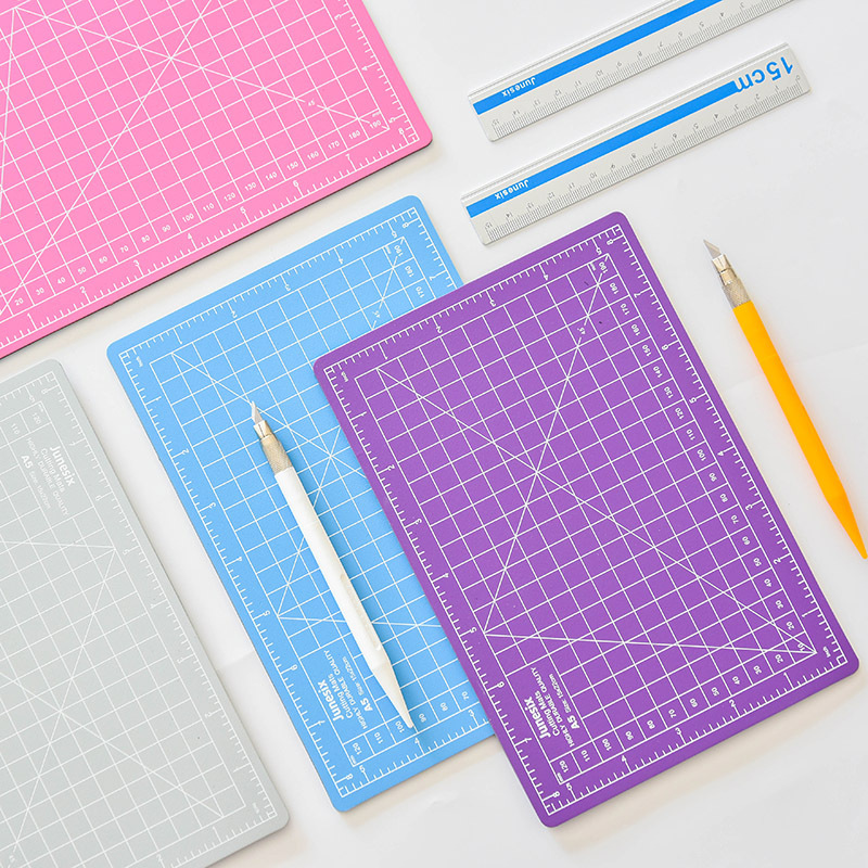 Cutting Mat Self Heal - 1 セット A5 カッティングマット定規彫刻ペンナイフ両面自己修復手動彫刻パッドオフィススクールサプライ彫刻ボード