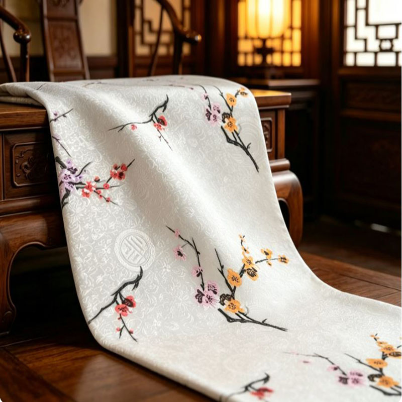 Sewing Cloth - 白梅ファッションジャカード糸染め生地、ドレス、寝具、バッグ、カーテンDIY縫製布、家の装飾用