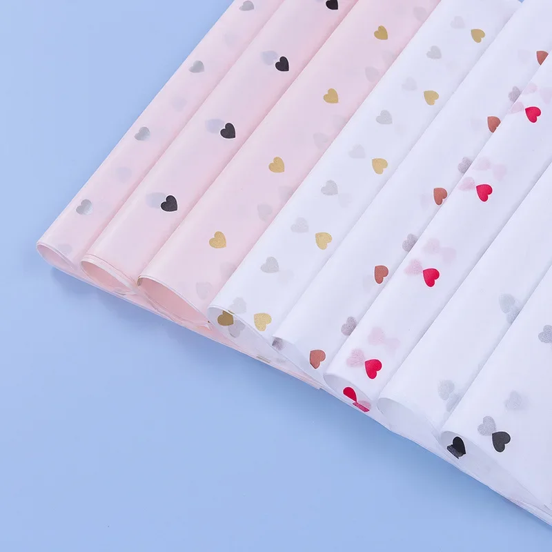 Pattern Tissue Paper - 10 枚/ロット 50*70 センチメートルギフト包装紙 DIY 手作りクラフトスター愛ドットパターンティッシュペーパー花包装材料