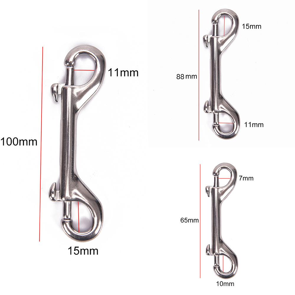 Hook Eye Fastener - 65mm/88mm/100mm両端スキューバダイビングフック - 亜鉛合金アイボルトスナップフッククイックリンクカラビナ