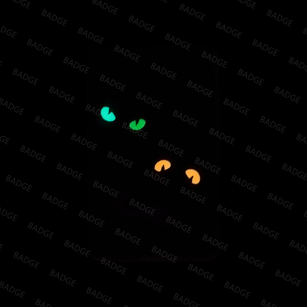 暗闇で光るパッチ猫悪魔の目戦術パッチコンバットフックファスナ - Hook Eye Fastener のレビューと価格