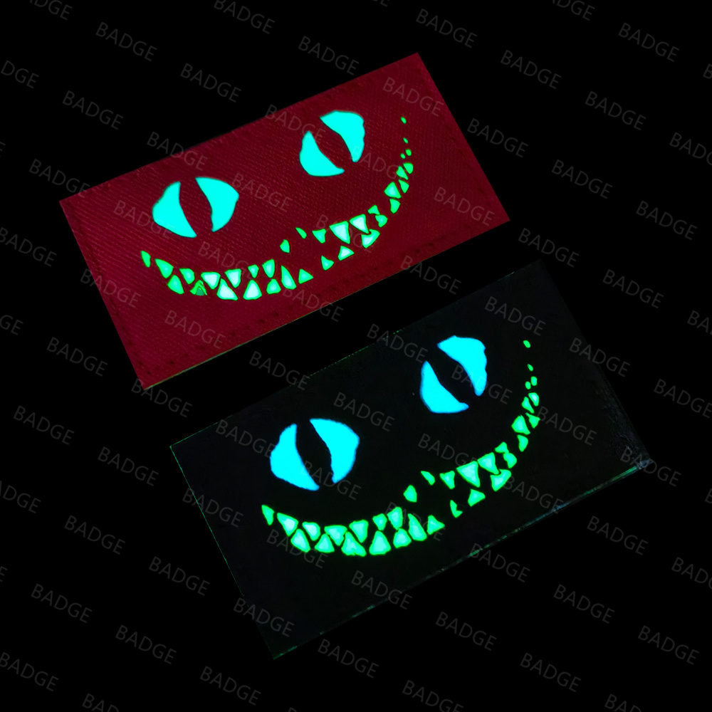 暗闇で光るパッチ猫悪魔の目戦術パッチコンバットフックファスナ - Hook Eye Fastener のレビューと価格