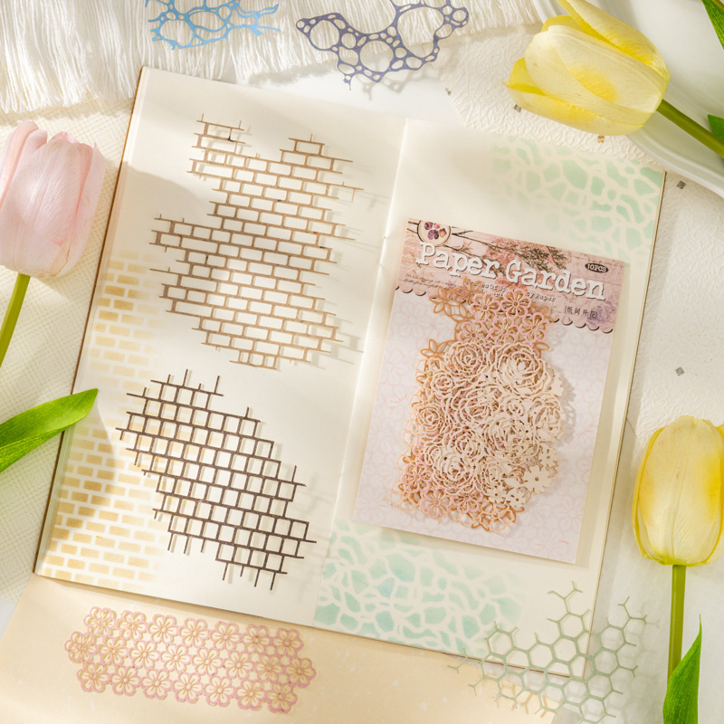 10 個ヴィンテージテクスチャ素材レース紙スクラップブック材 - Pattern Tissue Paper のレビューと価格
