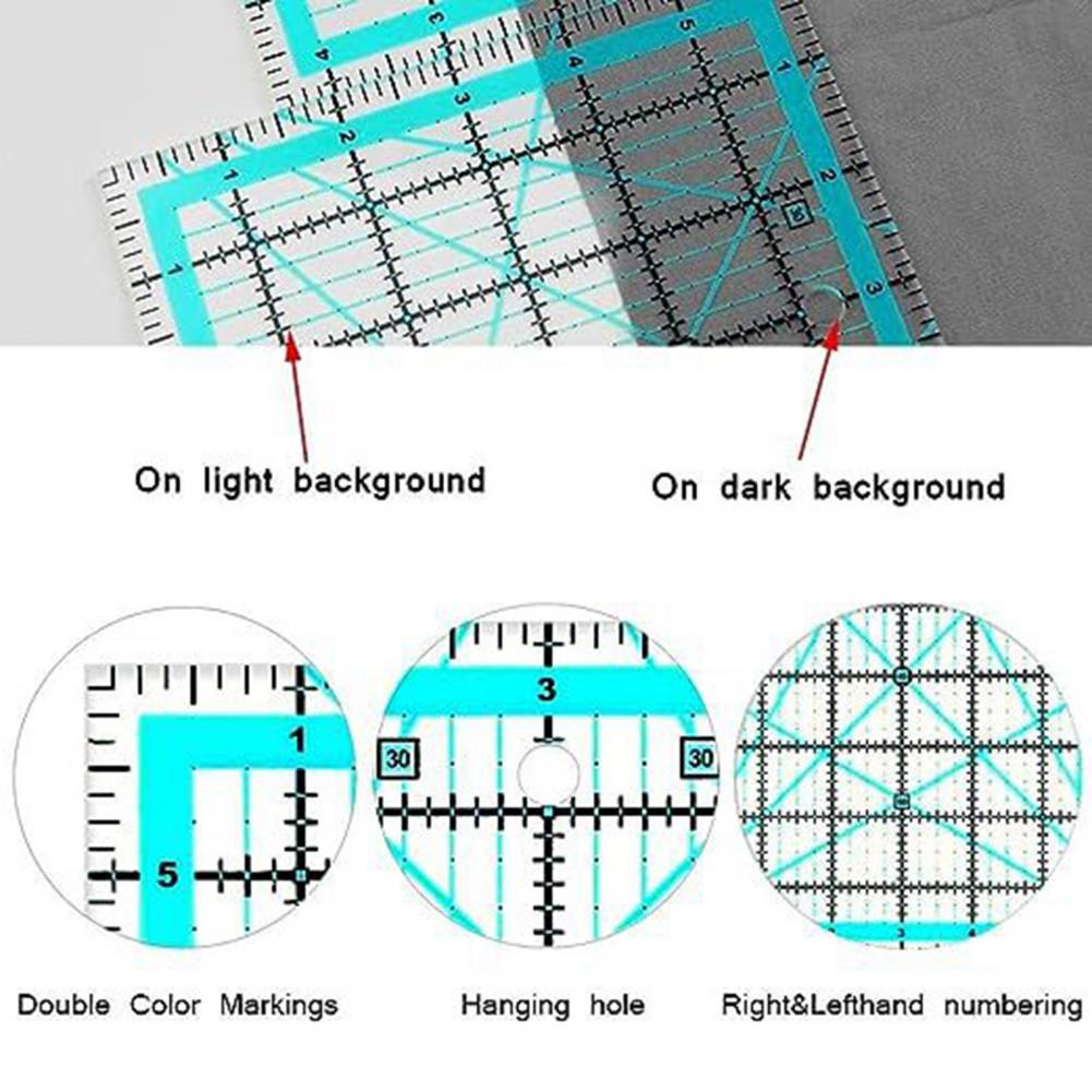 4 個のアクリルキルティング定規リング付き 4.5/6/9. - Quilting Ruler Square のレビューと価格