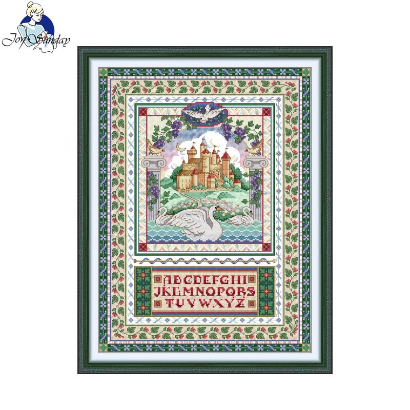 Joy-クロスステッチ刺embroideryキット、swan - Textile Sewing Patterns のレビューと価格
