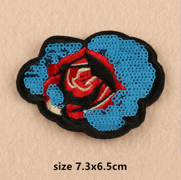 新入荷 10枚入り ローズフラワー 刺繍ワッペン アイロン接 - Sewing Id のレビューと価格