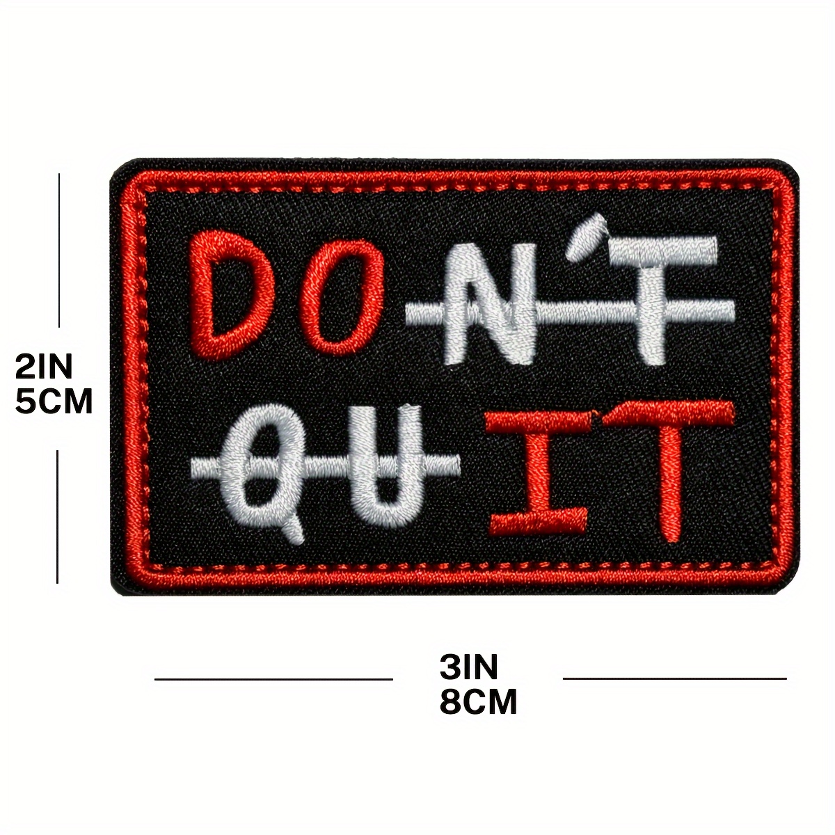 ワッペン マジックテープ やる気を起こさせる刺繍されたモラル - Velcro Sew On のレビューと価格