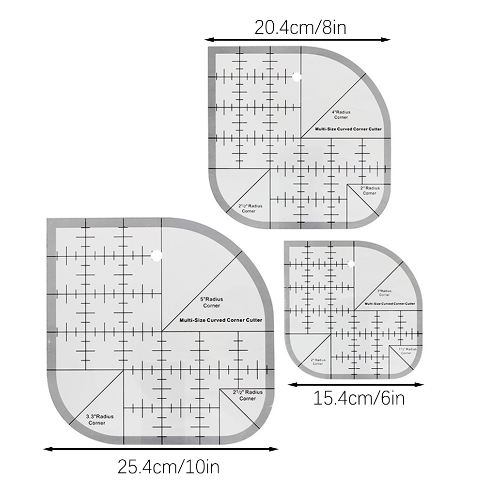 滑り止めカーブコーナーカッター定規アクリルDIYクラフトパッ - Quilting Ruler Square のレビューと価格