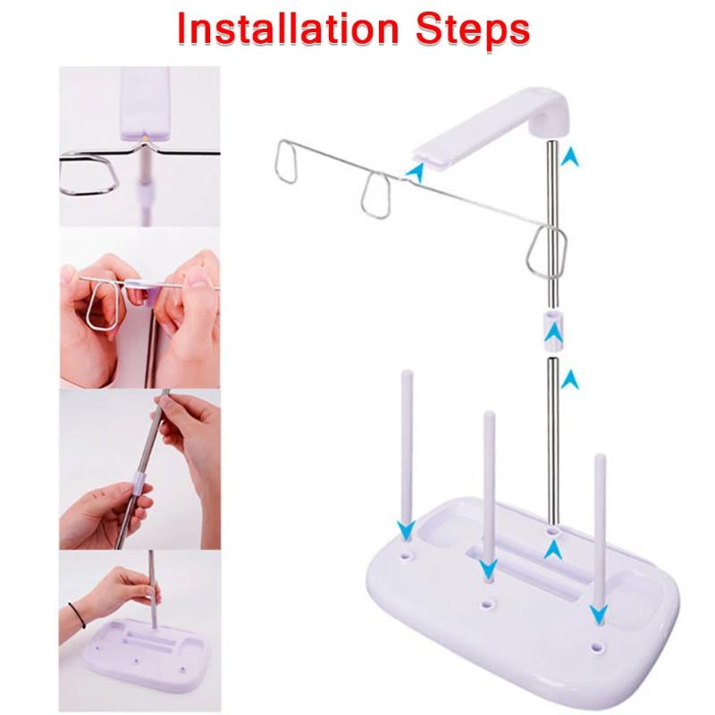 »頑丈なプラスチック製のコーン型糸スタンド、縫製用オーバーロ - Serger Thread Cone のレビューと価格