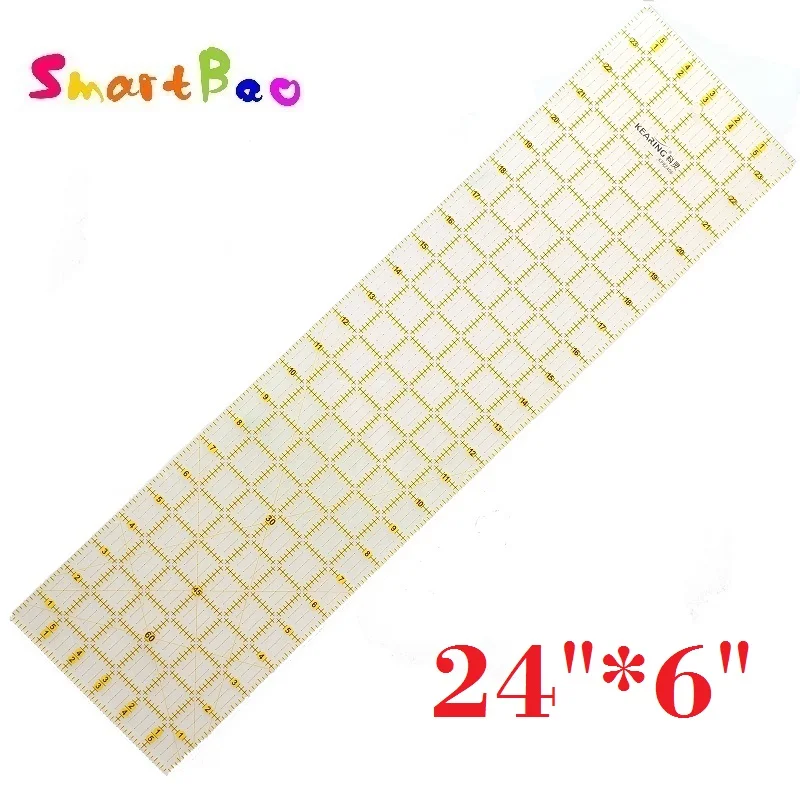 精密切断が簡単な2色のグリッドラインを備えたアクリルキルティ - Quilting Ruler Square のレビューと価格