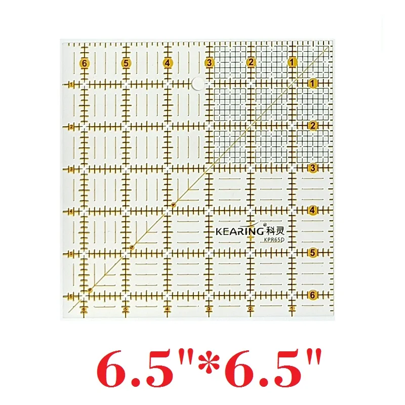 精密切断が簡単な2色のグリッドラインを備えたアクリルキルティ - Quilting Ruler Square のレビューと価格