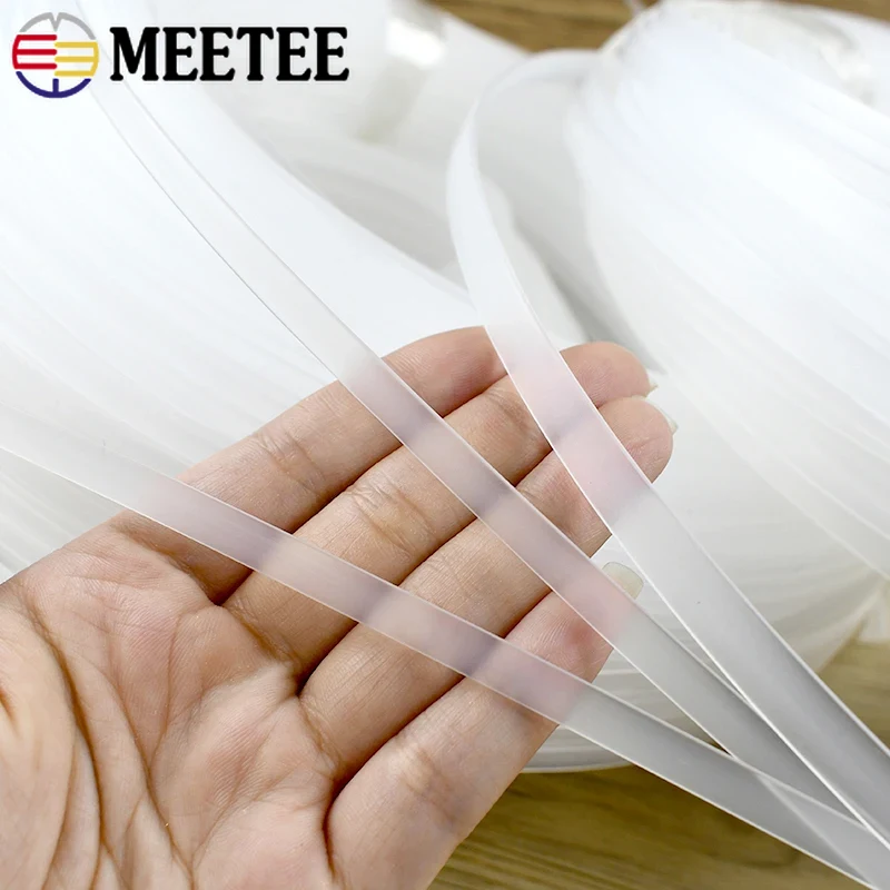 10 メートル 4-12 ミリメートル透明なプラスチックリボ - Textile Sewing Support のレビューと価格