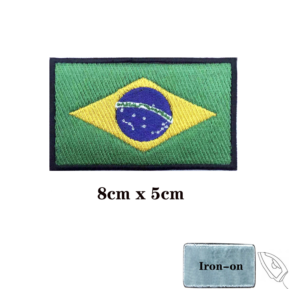 ブラジル国旗ブラジルパッチ腕章刺繍パッチフック&ループアイロ - Velcro Sew On のレビューと価格