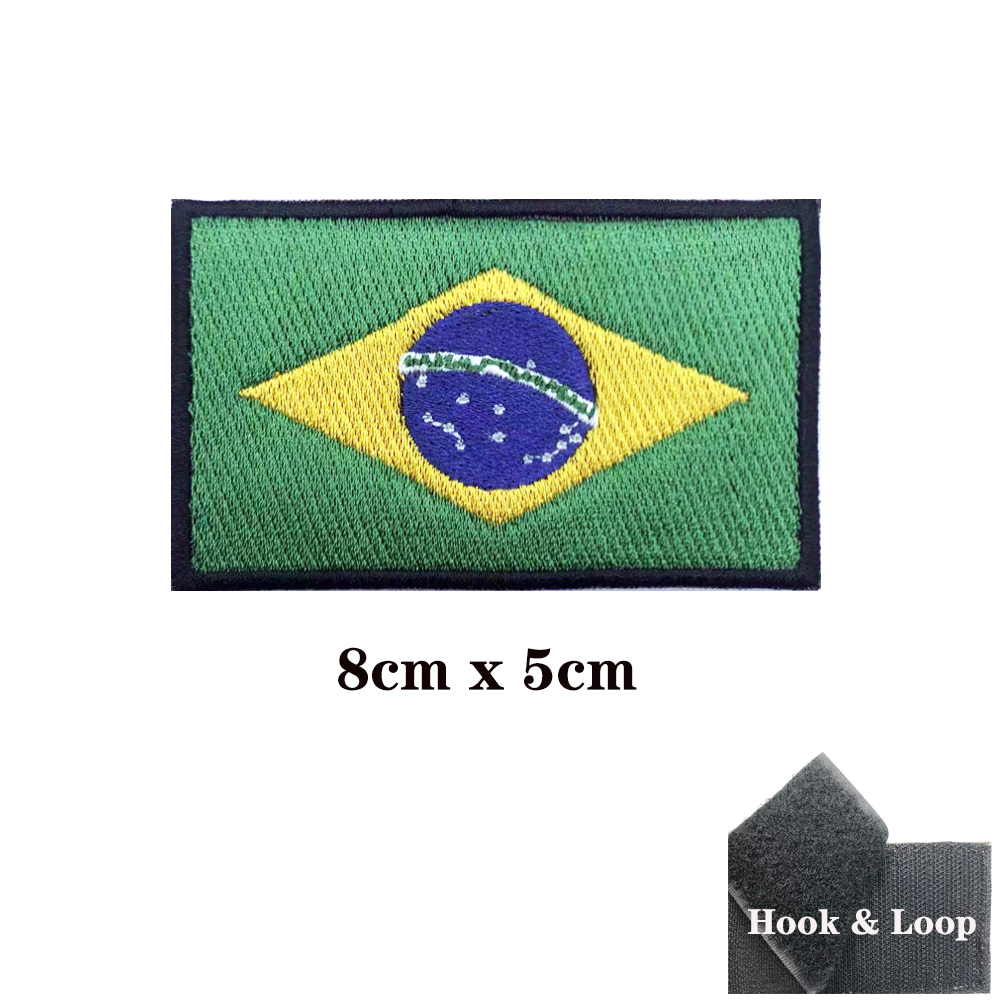 ブラジル国旗ブラジルパッチ腕章刺繍パッチフック&ループアイロ - Velcro Sew On のレビューと価格