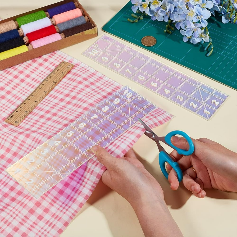 2 個キルティングアクリルテンプレートまばゆい色キルティング - Textile Sewing Patterns のレビューと価格