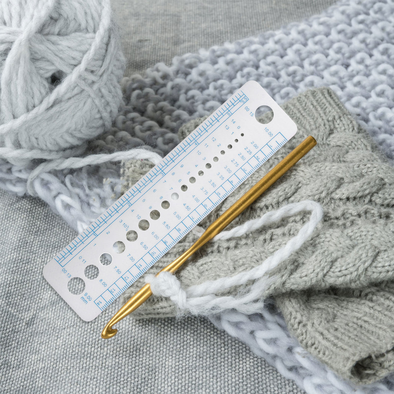4個入り編み針ゲージツール プラスチック製測定定規 多用途便 - Sewing Gauge Ruler のレビューと価格