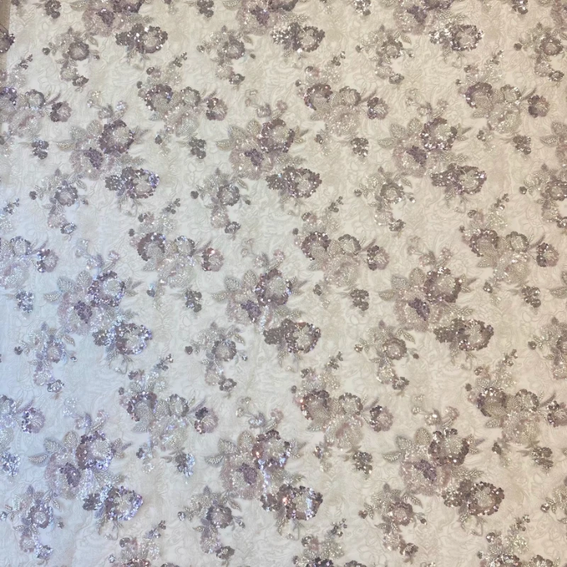 カラフルなスパンコールパターン刺繍メッシュ生地 DIY縫製用 - Sewing Cloth のレビューと価格