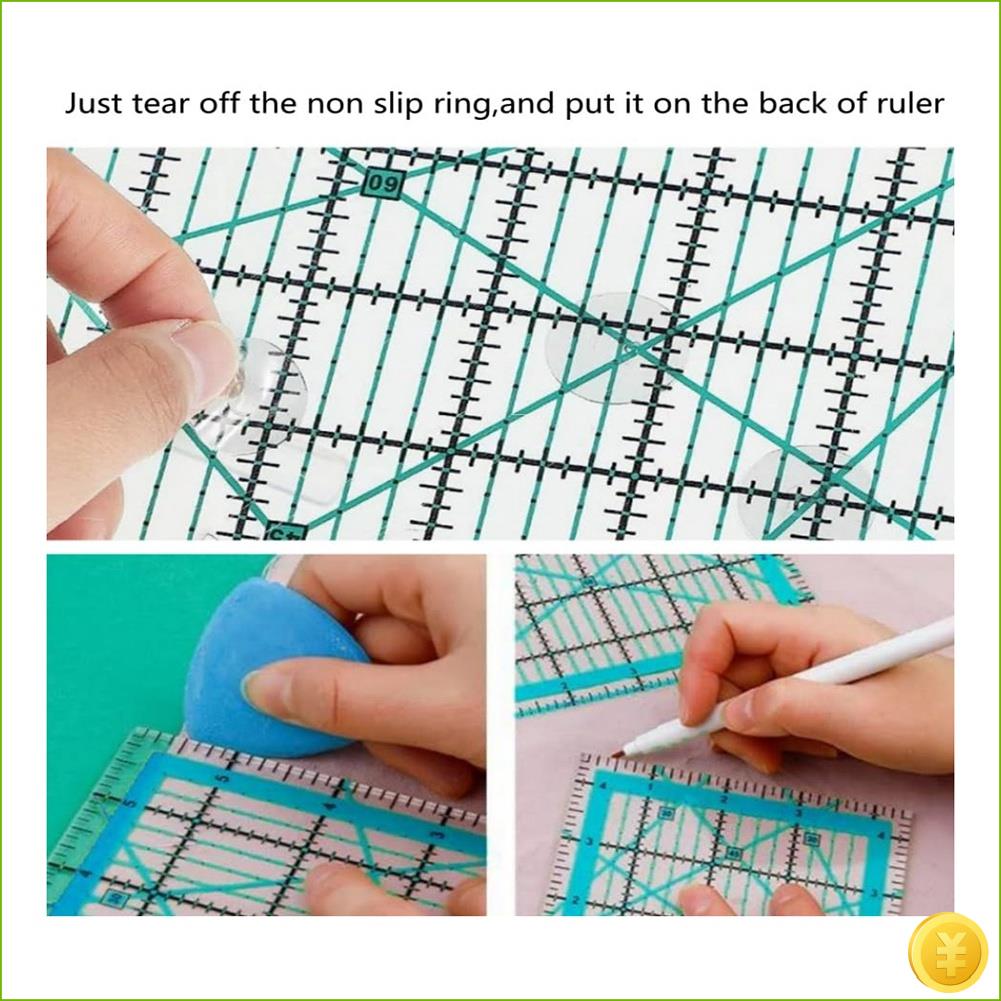 6 ピースキルティング定規アイロン定規正方形アクリルキルティ - Quilting Ruler Square のレビューと価格