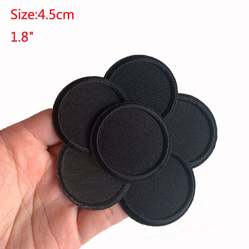 5 個黒ラウンドパッチ衣料用アイアンでパッチ刺繍アップリケス - Velcro Sew On のレビューと価格