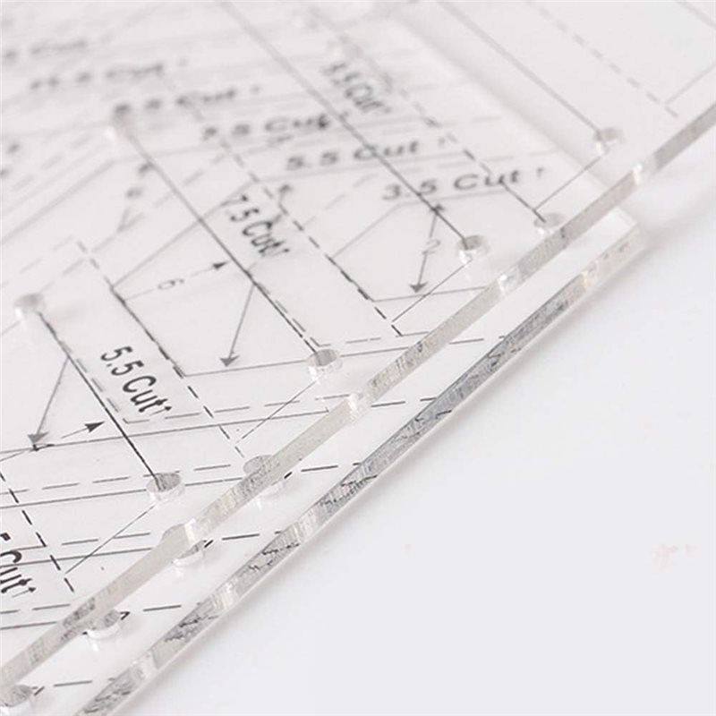 A25F-4個キルティング定規セット、透明プラスチックキルテ - Quilting Ruler Square のレビューと価格