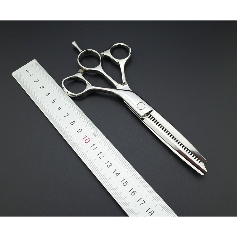 6インチ3枚刃プロ用ヘアカットシザー、理髪用ハサミ、ピンキン - Pinking Shear Blade のレビューと価格