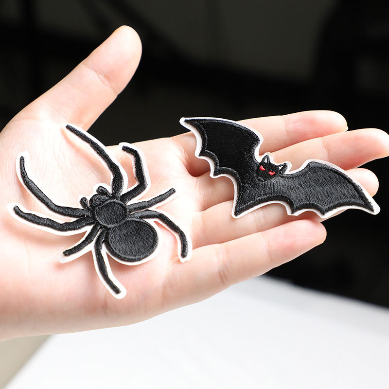蜘蛛、サソリ、コウモリ、黒い動物の模様の粘着パッチ、衣類用ア - Velcro Sew On のレビューと価格