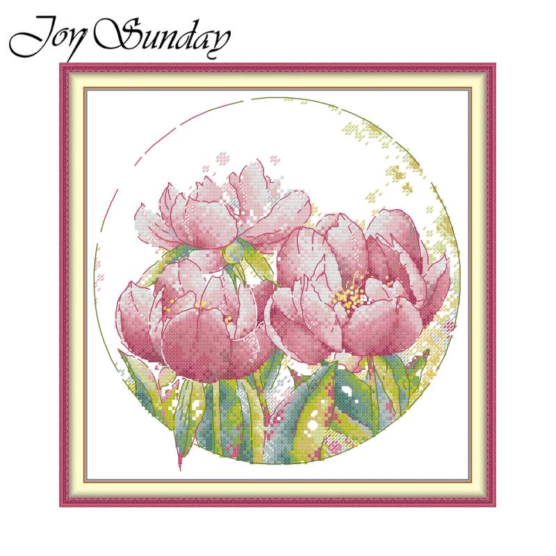 Joy Sunday クロスステッチキット ラウンドフラワー - Textile Sewing Patterns のレビューと価格