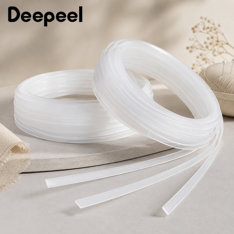 20メートル 4-12mm 透明PPコルセットボーンテープ  - Textile Sewing Support のレビューと価格