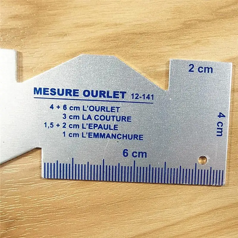 ファブリックマーカーテーラーチョークと金属の縫製測定ゲージキ - Sewing Gauge Ruler のレビューと価格