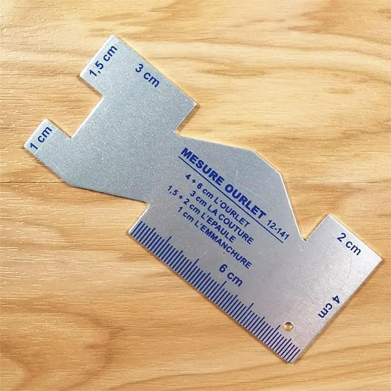 ファブリックマーカーテーラーチョークと金属の縫製測定ゲージキ - Sewing Gauge Ruler のレビューと価格