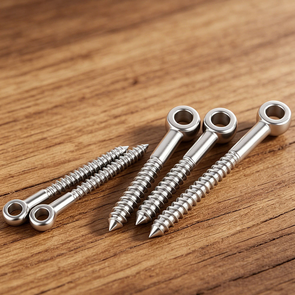 M4 M5〜M10 316ステンレス鋼アイ型ネジ 木製端末リ - Hook Eye Fastener のレビューと価格