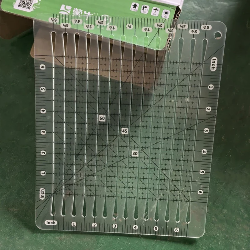 5 in 1 キルトカッティング定規 アクリル透明正方形テン - Quilting Ruler Square のレビューと価格