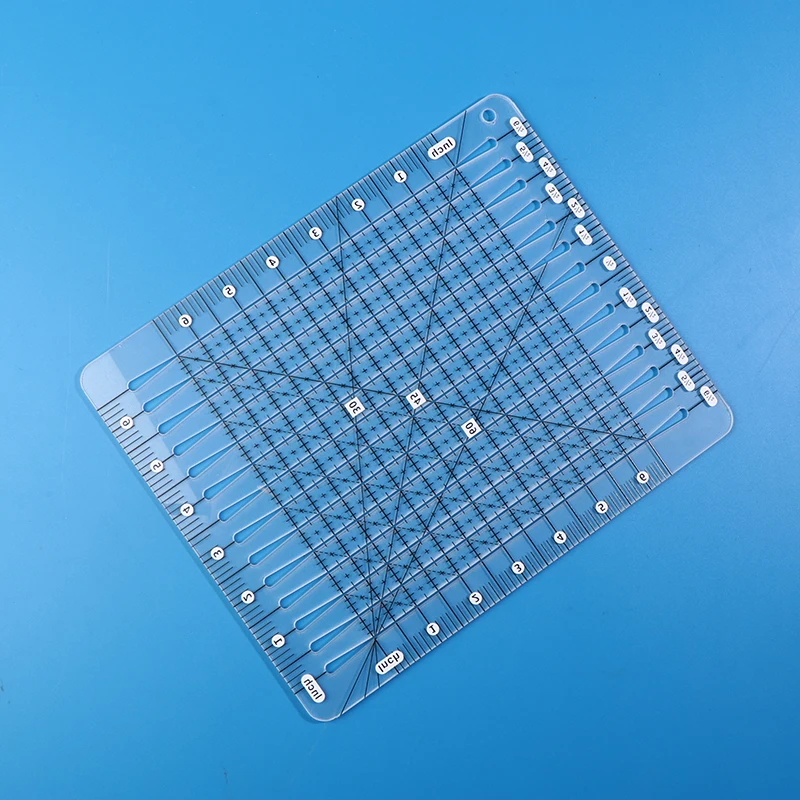 5 in 1 キルトカッティング定規 アクリル透明正方形テン - Quilting Ruler Square のレビューと価格