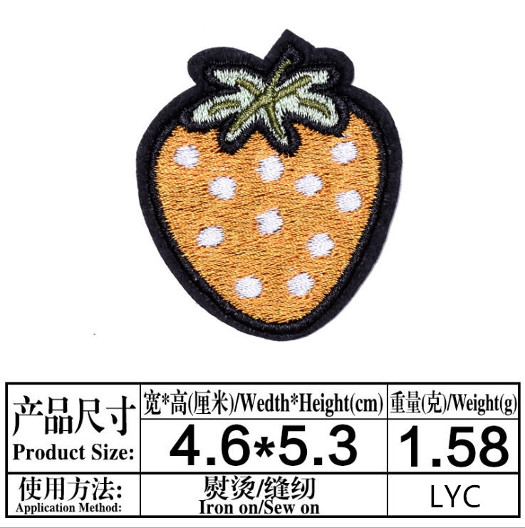 新入荷10枚入りフルーツ刺繍ワッペン アイロン接着/縫い付け - Sewing Id のレビューと価格