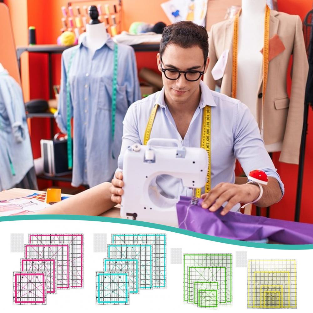 4 個アクリルキルティング定規正方形キルティング定規パッチワ - Quilting Ruler Square のレビューと価格