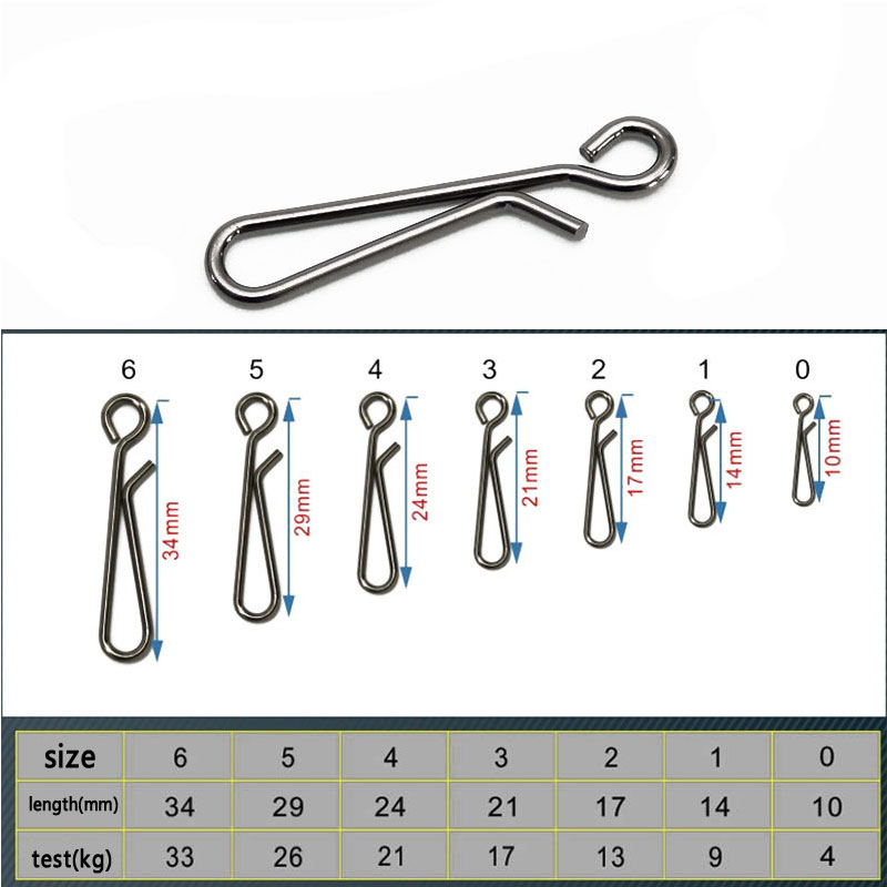 100 個海水釣りステンレス鋼オープンアイぶら下げスナップク - Hook Eye Fastener のレビューと価格